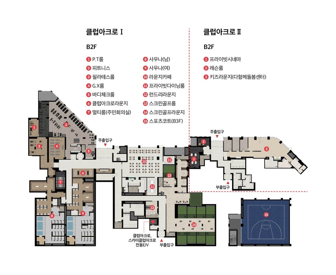 아크로 리버스카이 클럽아크로 배치