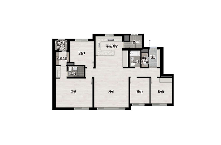 구리역 롯데캐슬 시그니처 전용 101 평면도