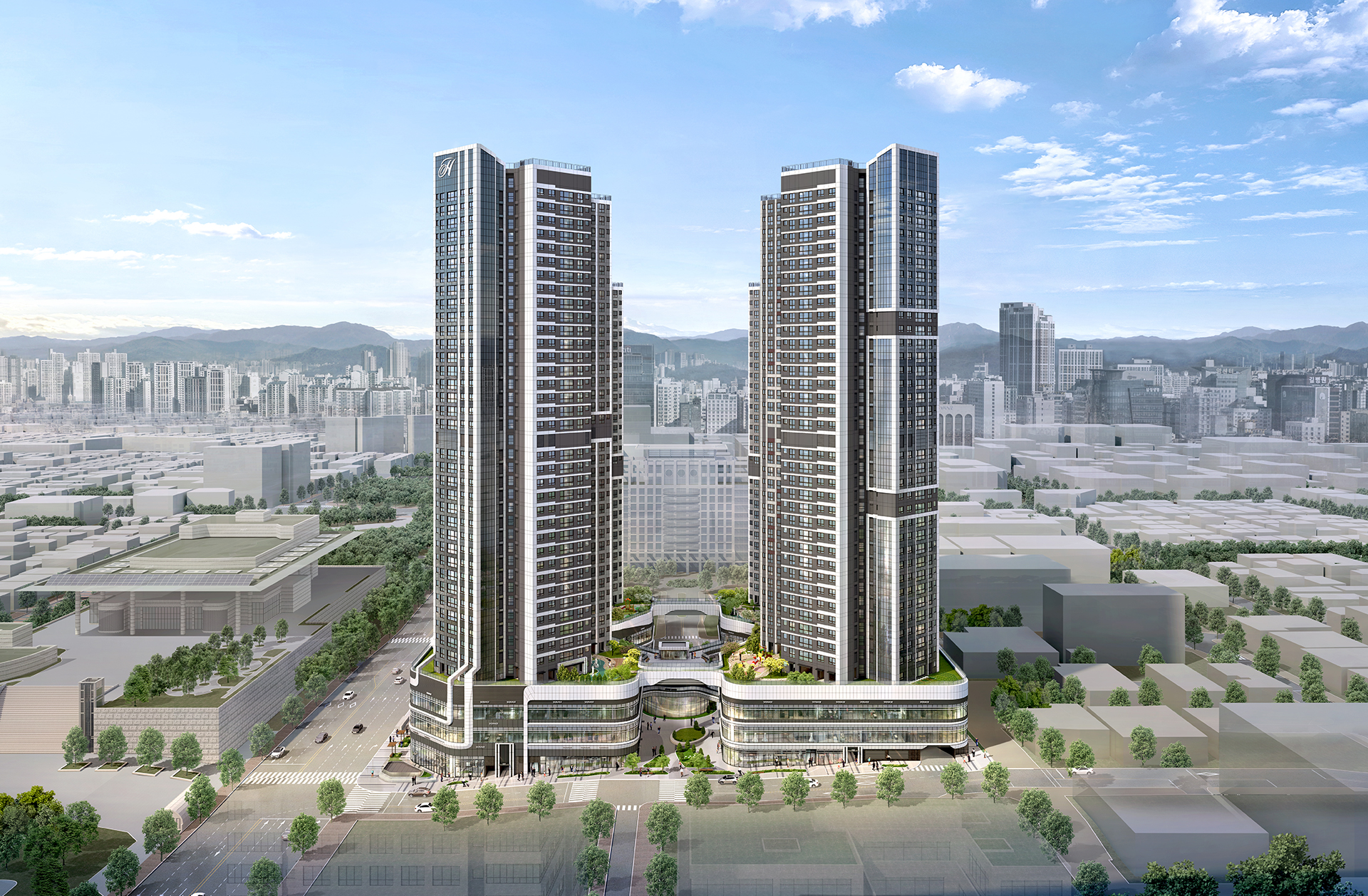 힐스테이트 구월아트파크 항공 조감 이미지