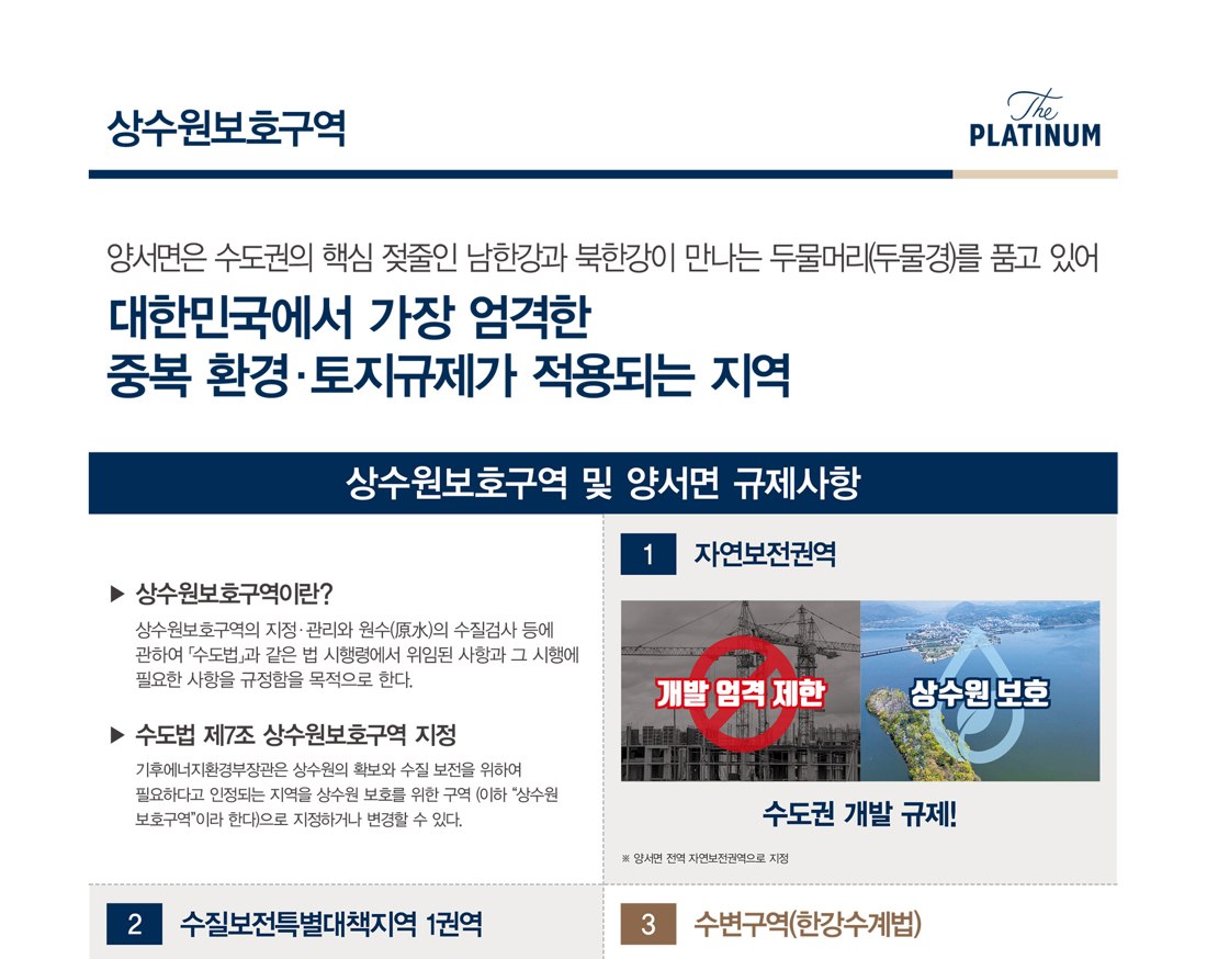 양서면 상수원보호구역 안내