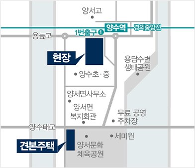 쌍용 더 플래티넘 한강 현장 약도