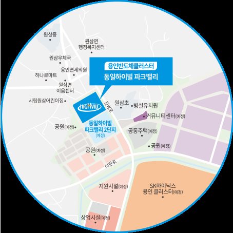 동일하이빌 파크밸리 주변 확대 위치도
